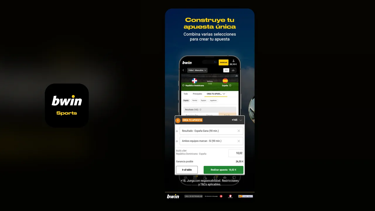 Captura oficial de la app de Bwin en la App Store española
